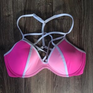 PINK VS 34D-DD Hot Pink Bikini Top